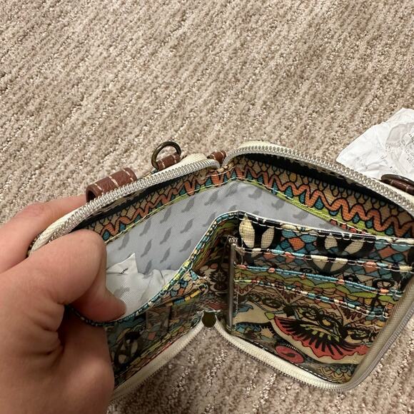Sak Sakroots Wallet Smartphone Wristlet Bag Multicolor Pattern - Picture 7 of 14
